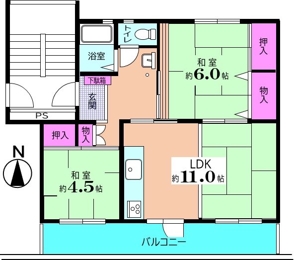 狭山台団地2街区 間取図・土地図