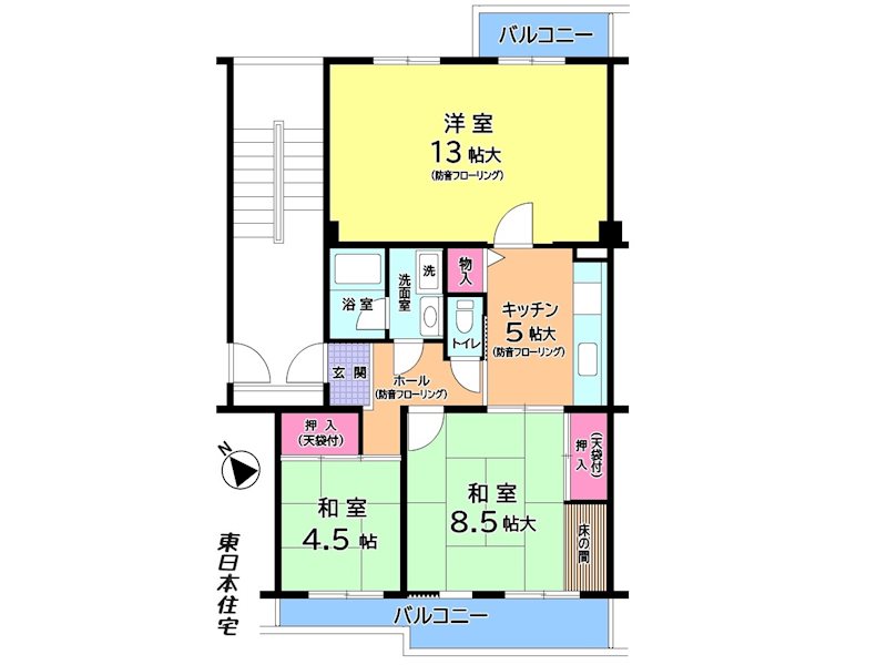 内野東団地 間取図・土地図