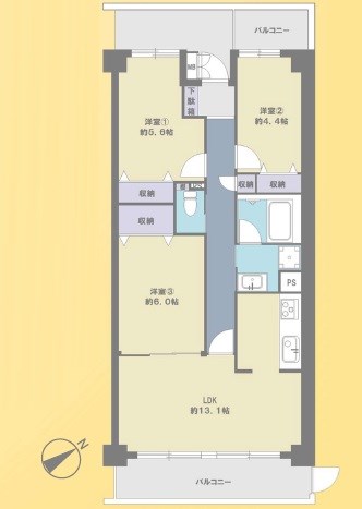 グランコート習志野 間取図・土地図