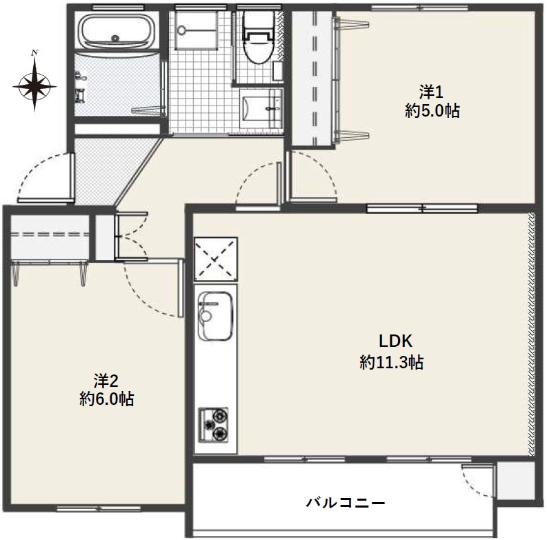 たまプラーザ団地3街区2号棟 間取図・土地図