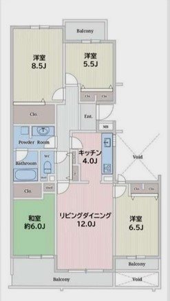 蓮生寺公園通り三番街三号棟 間取図・土地図