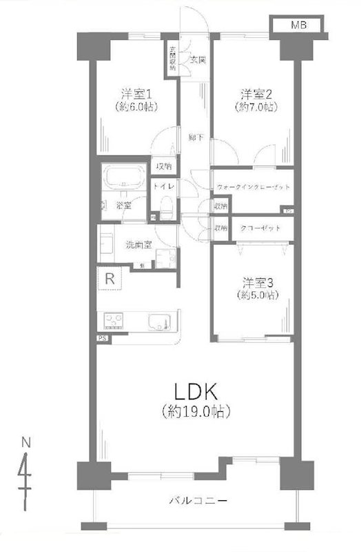 レイディアントシティ向ヶ丘遊園 間取図・土地図