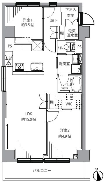 ジョイフル門前仲町第一 間取図・土地図