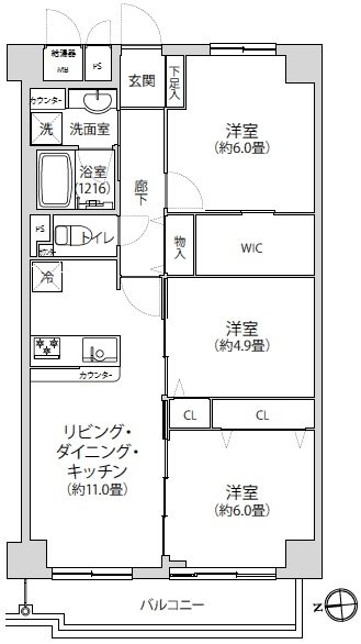シャンボール南砂 間取図・土地図