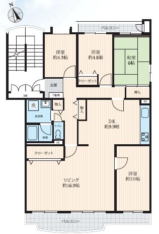 グリーンコープ松が谷 間取図・土地図