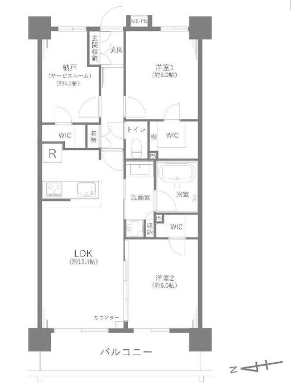 ライフレビュー新百合ヶ丘 間取図・土地図