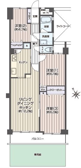 グリーンパーク西葛西 間取図・土地図