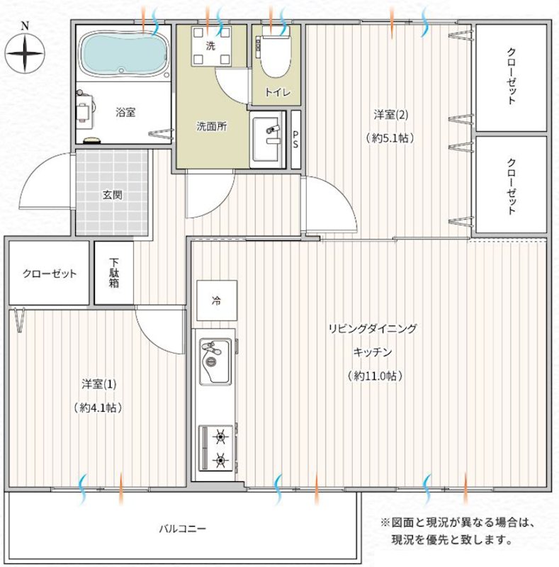 すすき野団地3街区19号棟 間取図・土地図