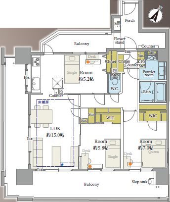 コスモヒルズ千葉登戸 間取図・土地図