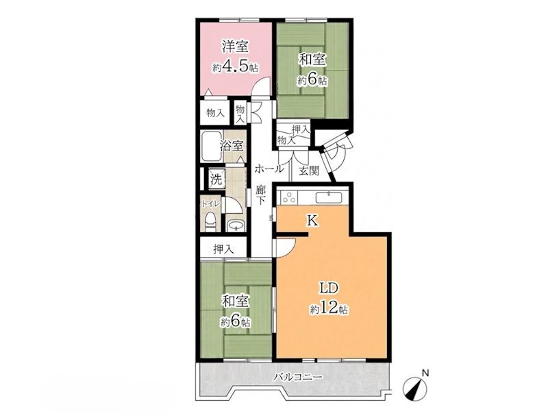 並木2丁目第1住宅 1-7号棟 間取図・土地図
