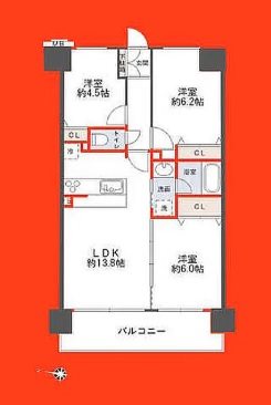 朝日パリオ秋山 間取図・土地図