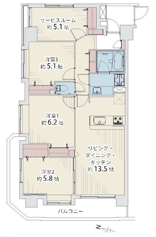 ドメス登戸新町 間取図・土地図