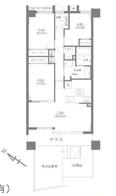 ミサワホームズ永山 間取図・土地図