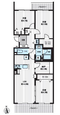コスモフォーラム多摩 間取図・土地図
