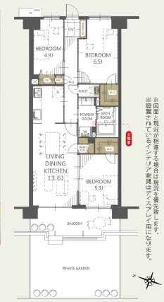 フラージュ八千代 間取図・土地図