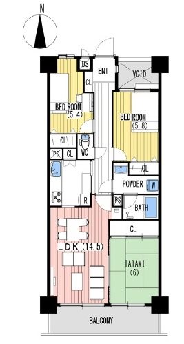 ライオンズマンション勝田台 間取図・土地図