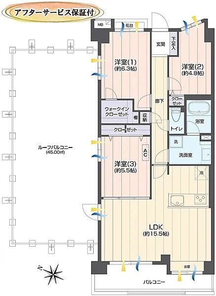 アルファシティ金沢八景Ｂ館 間取図・土地図