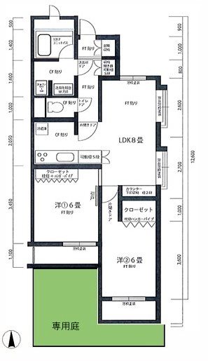 ビッグヴァン京王堀之内 間取図・土地図