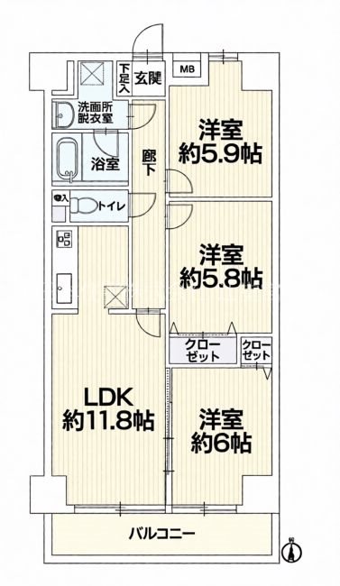 藤沢西ガーデンハウス 間取図・土地図