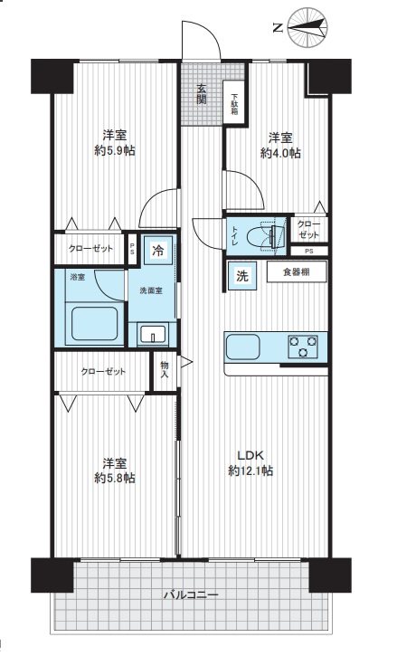 ソフィア花小金井 間取図・土地図