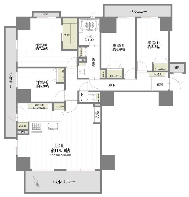 ライフスクエア滝野公園 間取図・土地図