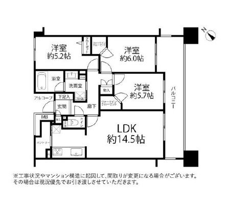 ベイマークスクエアオーシャンコート 間取図・土地図