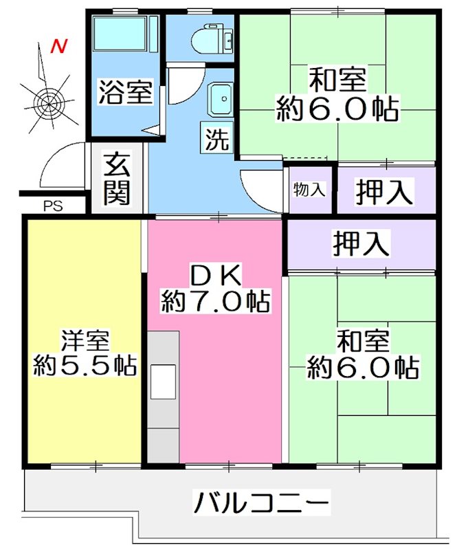 滝山団地2街区 間取図・土地図