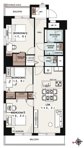 ライオンズマンション西葛西 間取図・土地図