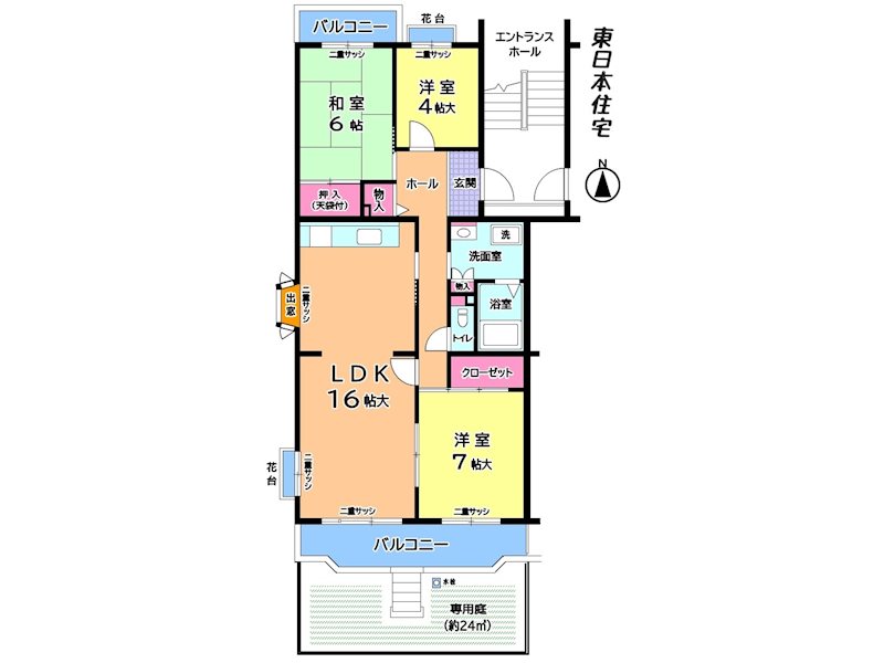 内野西団地 間取図・土地図