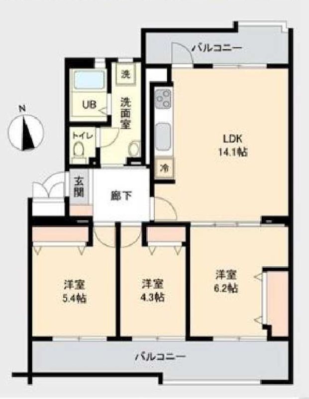 永山ハイツ壱号棟 間取図・土地図