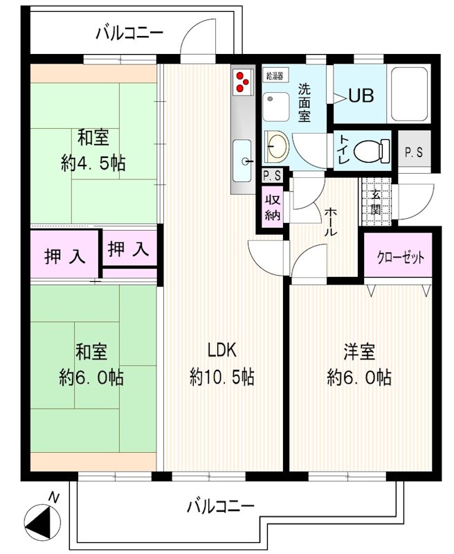すすき野第2団地4街区11号棟 間取図・土地図