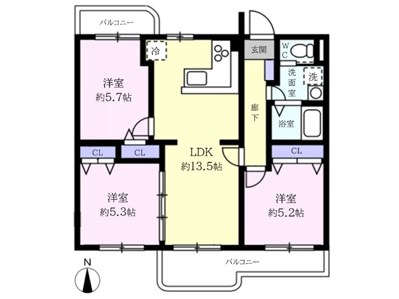 並木1丁目第1住宅 間取図・土地図
