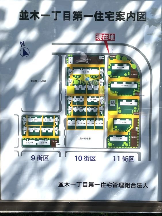 並木1丁目第1住宅 現地案内図
