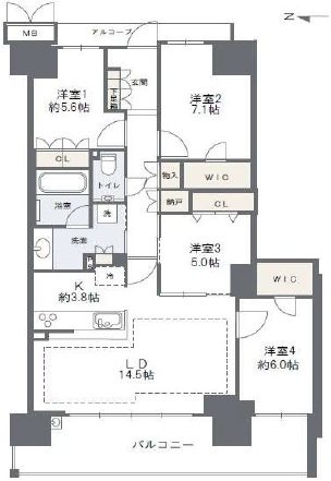 ジオ多摩センター 間取図・土地図