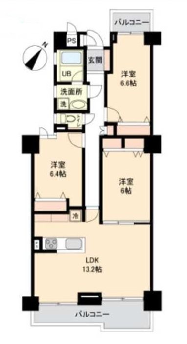 新ゆりグリーンタウン楓街区２号棟 間取図・土地図