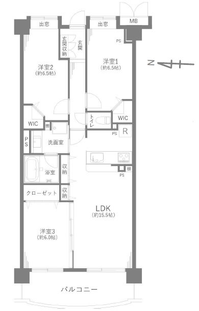 ビクトリアヒルズ横濱サウスＥ棟 間取図・土地図