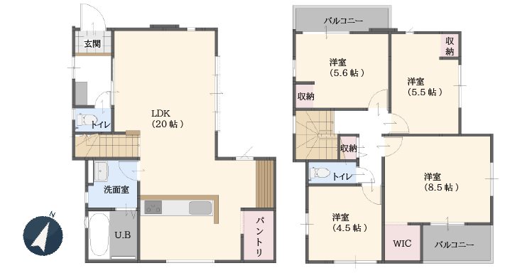 千葉県千葉市中央区白旗３丁目 間取図・土地図