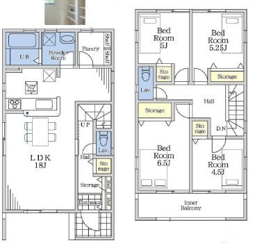 千葉県君津市杢師４丁目 間取図・土地図