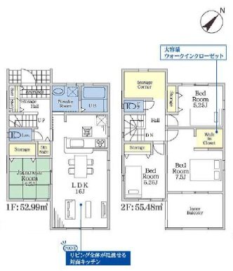 千葉県富津市大堀３丁目 間取図・土地図