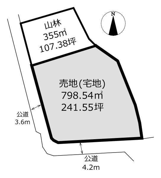 岡山県岡山市北区西崎本町 間取図・土地図