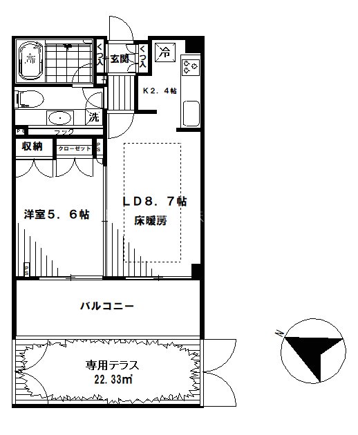 ラコント用賀 間取図・土地図