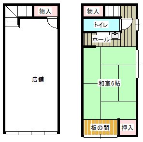 中本町売店舗 間取図・土地図