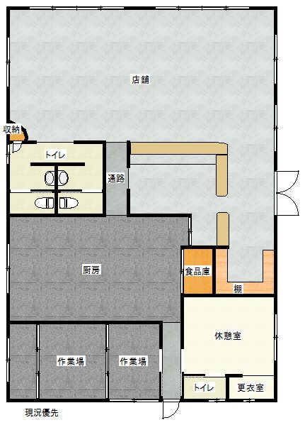井手浦売店舗 間取図・土地図