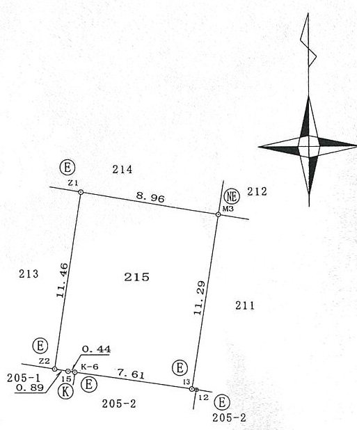 千防三丁目売土地 間取図・土地図
