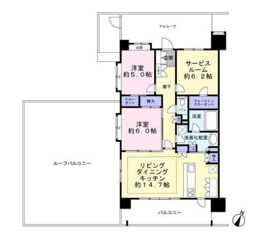 ブランアーク鳩ヶ谷クレアトール 11F号室 間取り図