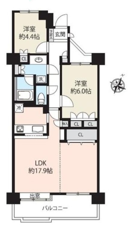 川口中青木パーク・ホームズ 7F号室 間取り図