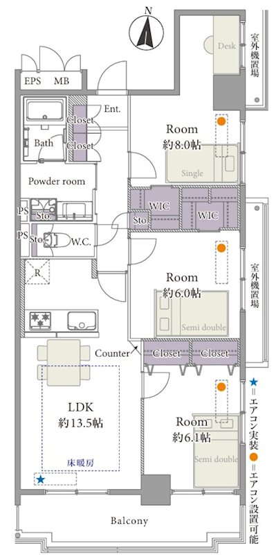 リビエール栄町 4号室 間取り図