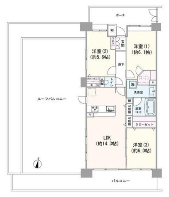 コスモ川口中青木公園 間取り図
