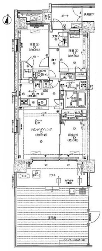 ガーデングラス川口中青木 間取り図