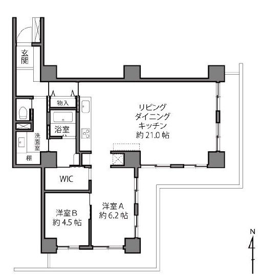 リプレ川口一番街一号棟 間取り図